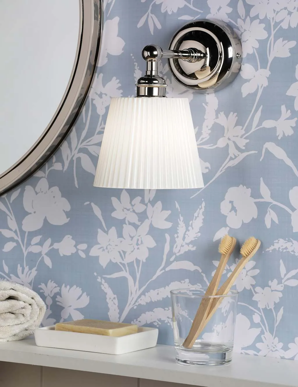 Laura Ashley Callaghan Wall Light Silver