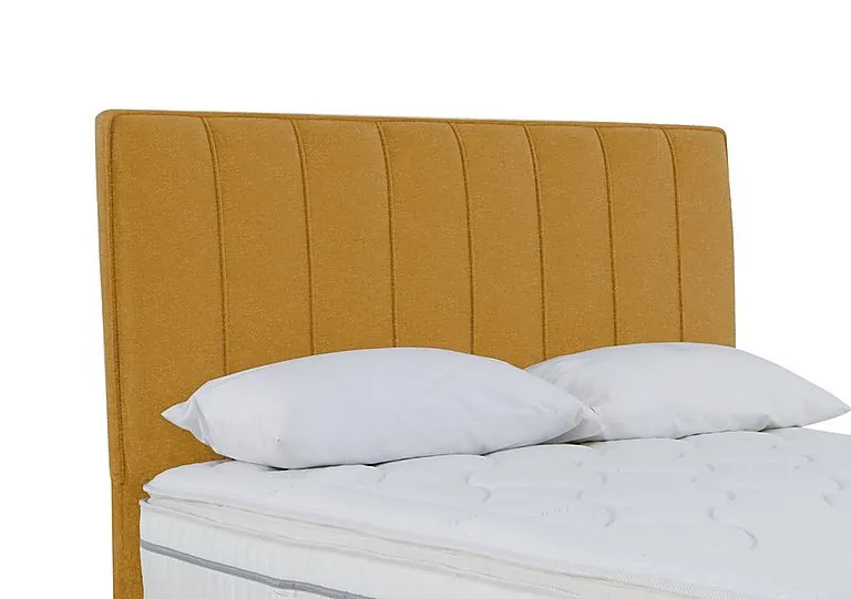 Daniel Floor Standing Headboard - Single - Tweed Mustard