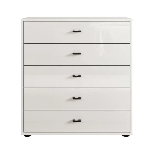 Wiemann Kahla Glass Fronted Large 5 Drawer Chest 2