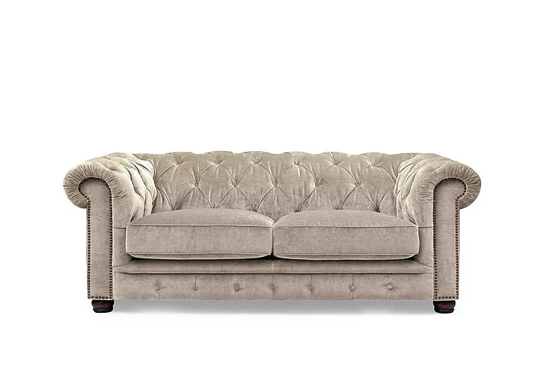 Shackleton 3 Seater Fabric Chesterfield Sofa - Barley
