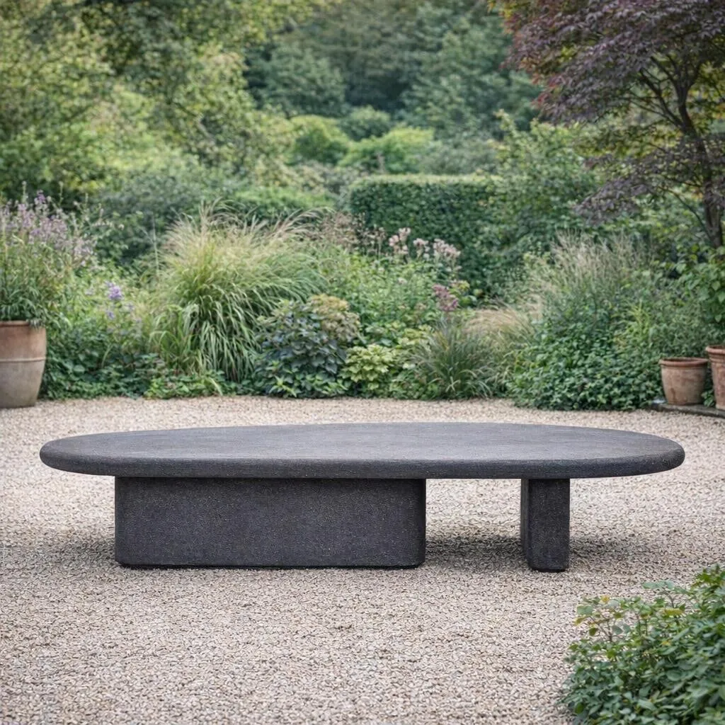 Phuket Coffee Table, Round, Black | Barker & Stonehouse