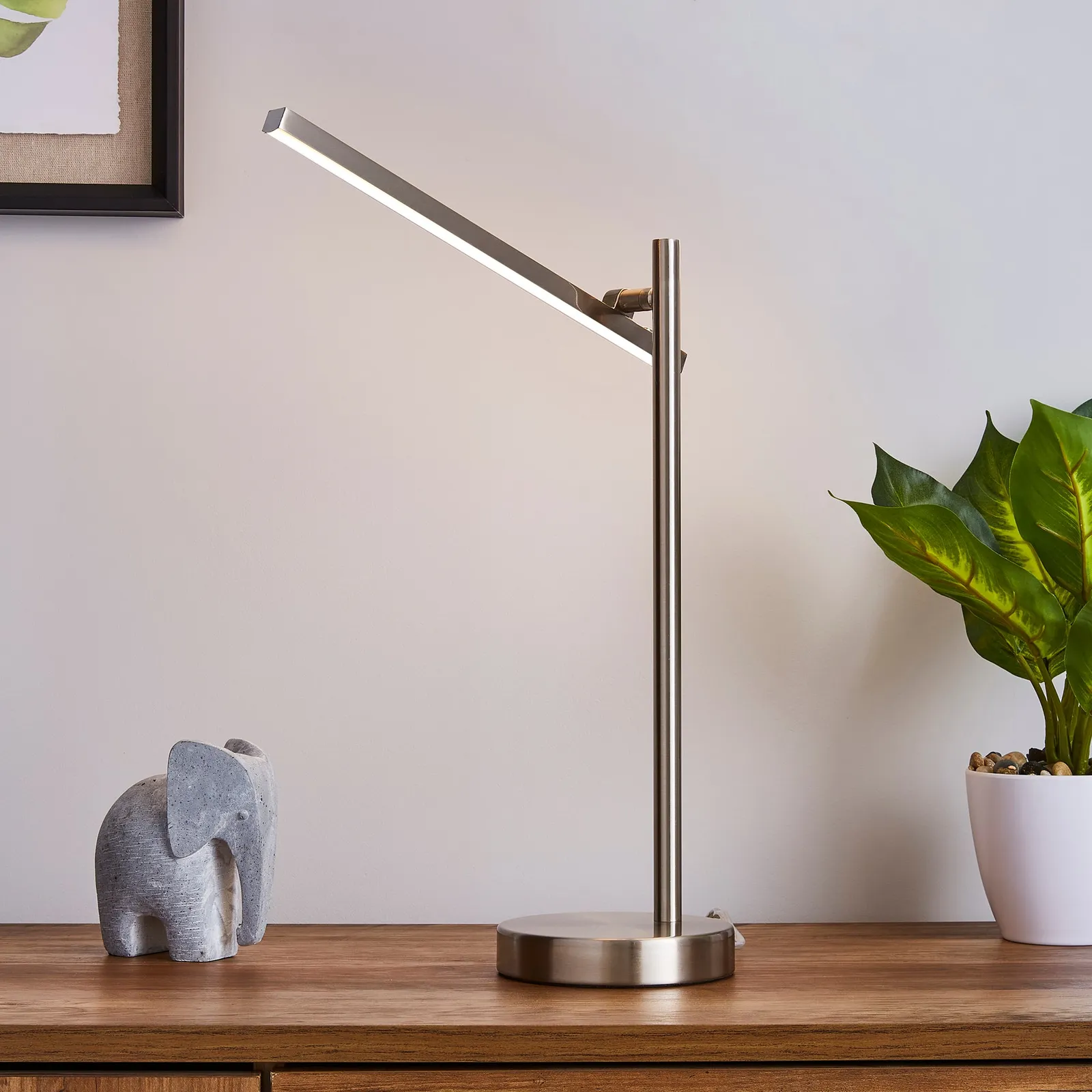 Talis Integrated LED Touch Dimmable Table Lamp Silver