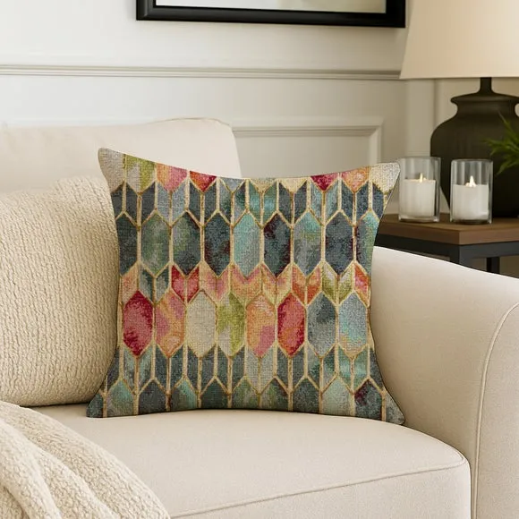 Daro Tapestry Mullion Square Cushion 1