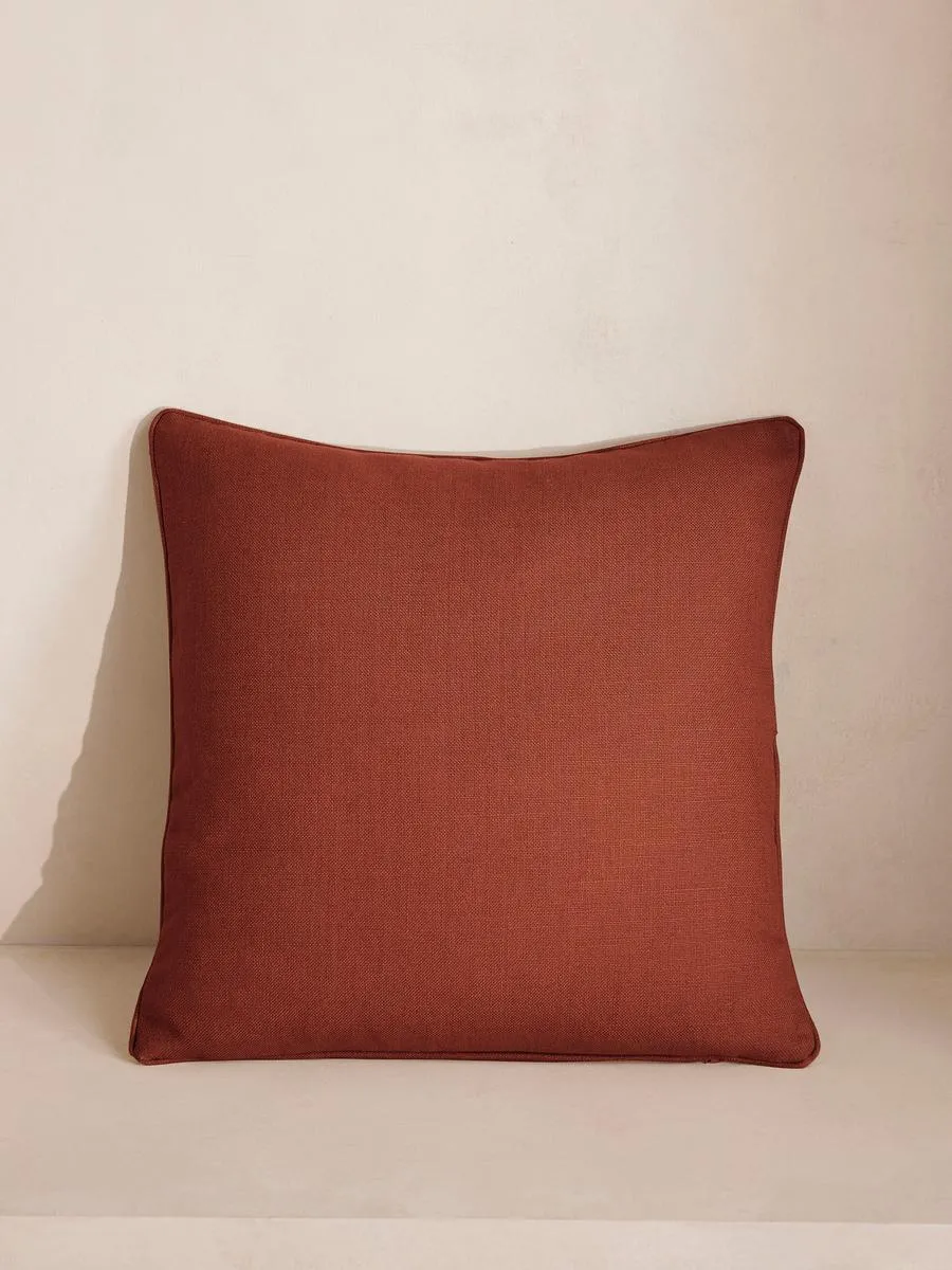 (UK) Vinnie Large Square Cushion, Sienna