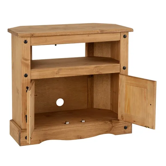 Corona Corner TV Unit, Pine for TVs up to 38" 3