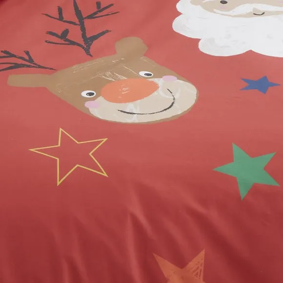Bedlam Ho Ho Ho Red Duvet Cover & Pillowcase Set 3