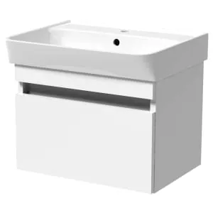 Wickes Easton White 1 Drawer Wall Hung Vanity Unit - 430 x 500mm