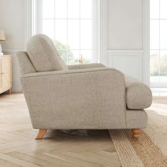 Martha Faux Linen Snuggle Chair 2
