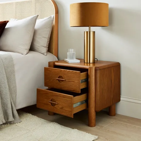 Reeva 2 Drawer Bedside Table 3