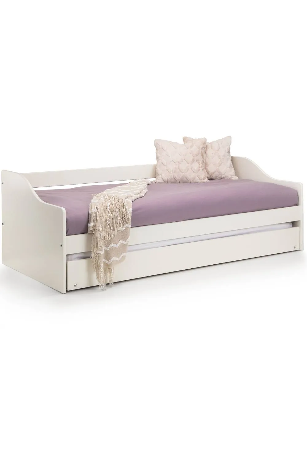 Julian Bowen Elba Daybed with pull-out Trundle in White 3