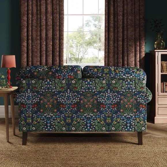 Jolene William Morris Blackthorn Print Velvet 2 Seater Sofa 3