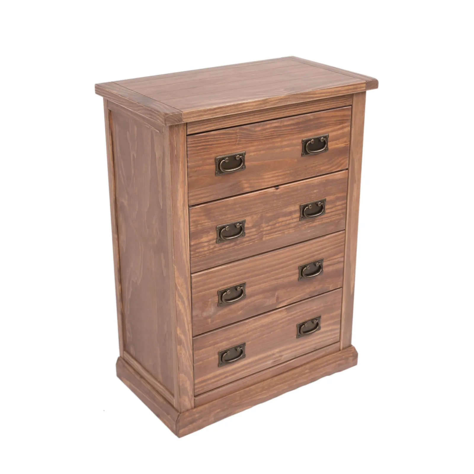 Cabinet Bits Tirolo 4 Drawer Chest of Drawers Bras Drop Handle in Brown 3