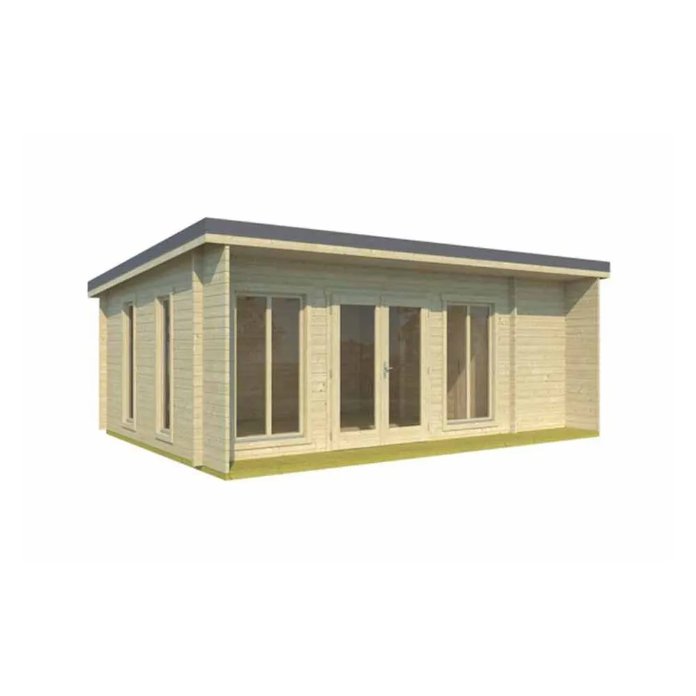 Lasita Maja Ltd Japan-Log Cabin, Wooden Garden Room, Home Office - L648xW470xH250.8 cm in Brown 2