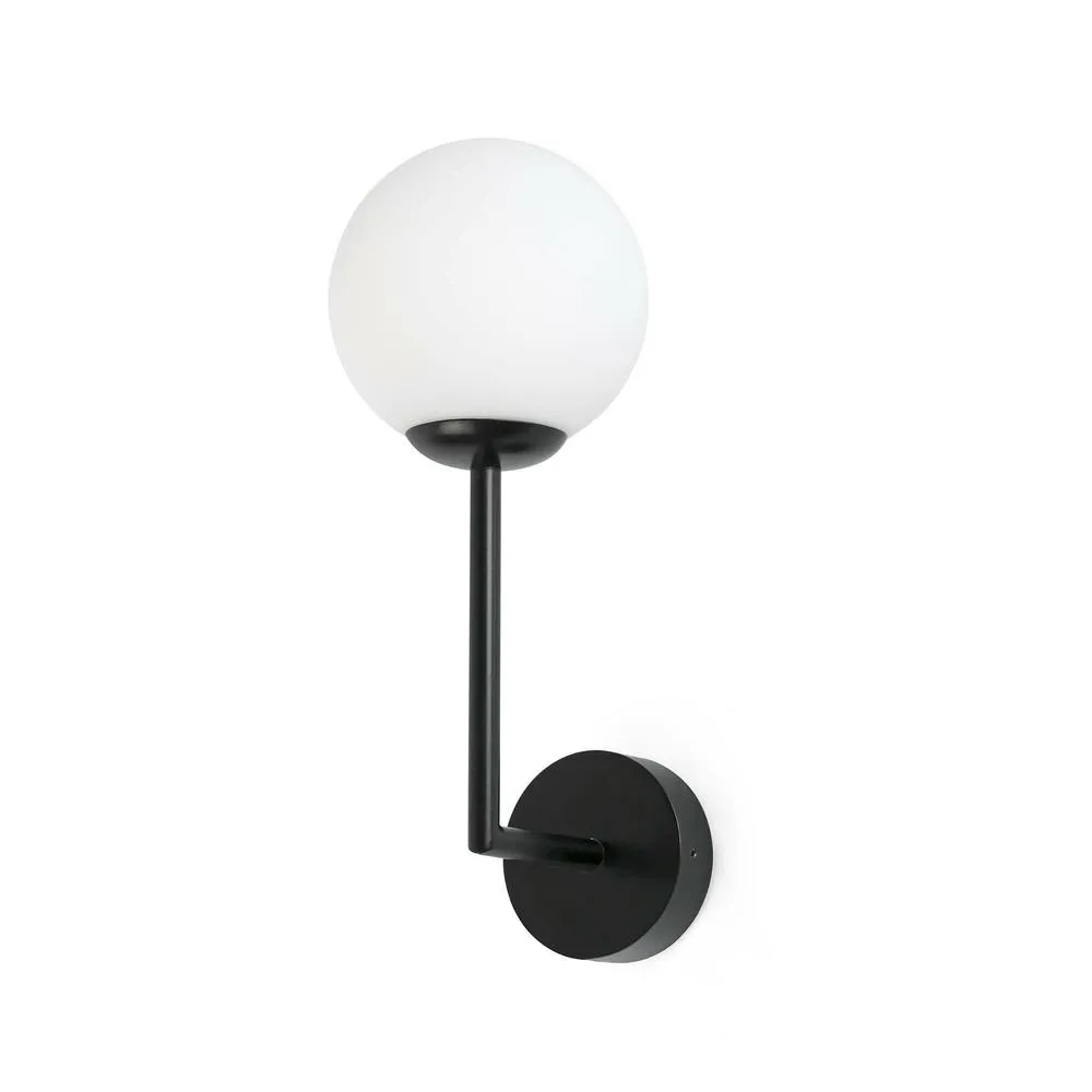 Netlighting Gala Black Globe Wall Lamp IP44