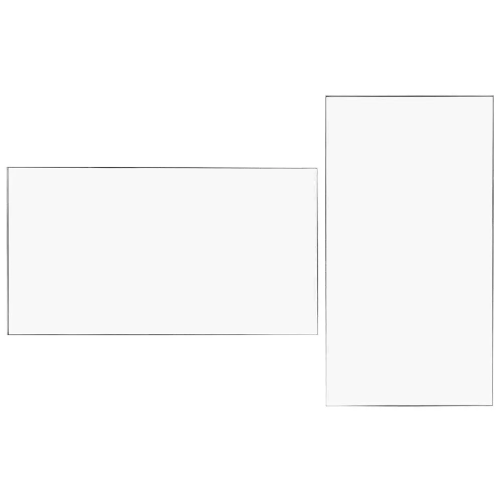 Heal's Fine Edge Mirror Rectangle 130x70cm Silver 1
