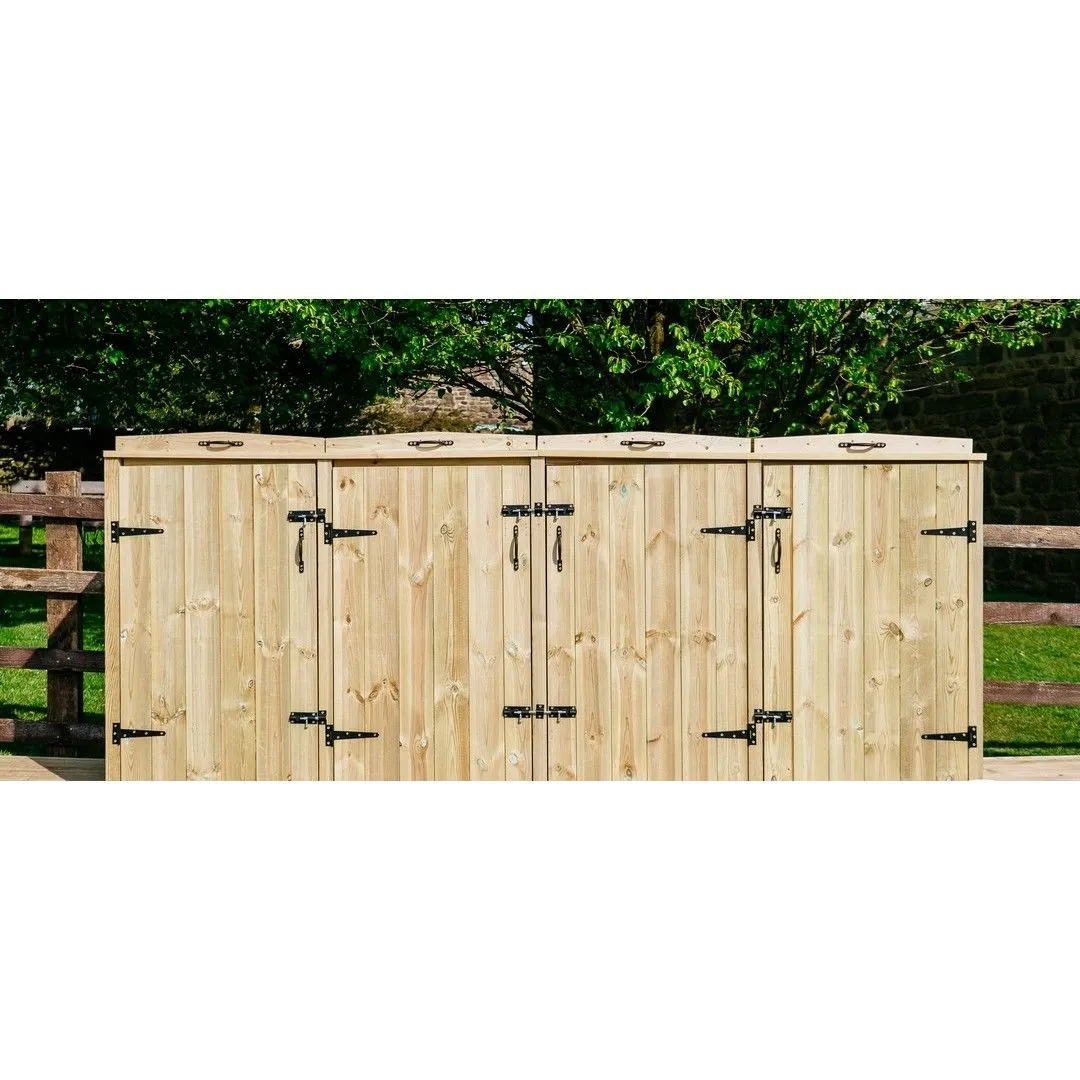 Buttercup Farm Chatburn 8 Recycle Box Store - Timber - Fits 8 x Recycle Boxes in Brown 2