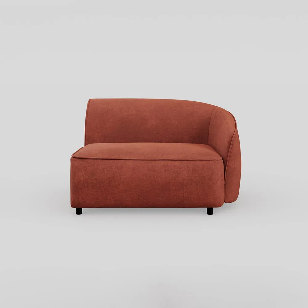 Heal's Aurelie Corner Module RHF Smart Luxe Velvet Tawny