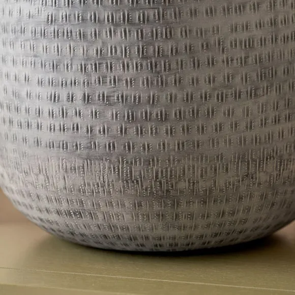 Pacific Lifestyle Raj Hammered Metal Urn Shaped Lamp Base and Lino Linen Lampshade 3