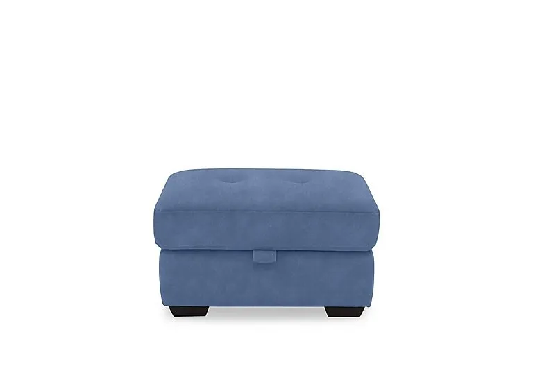 Dinky Fabric Large Storage Footstool - Dexter Wave