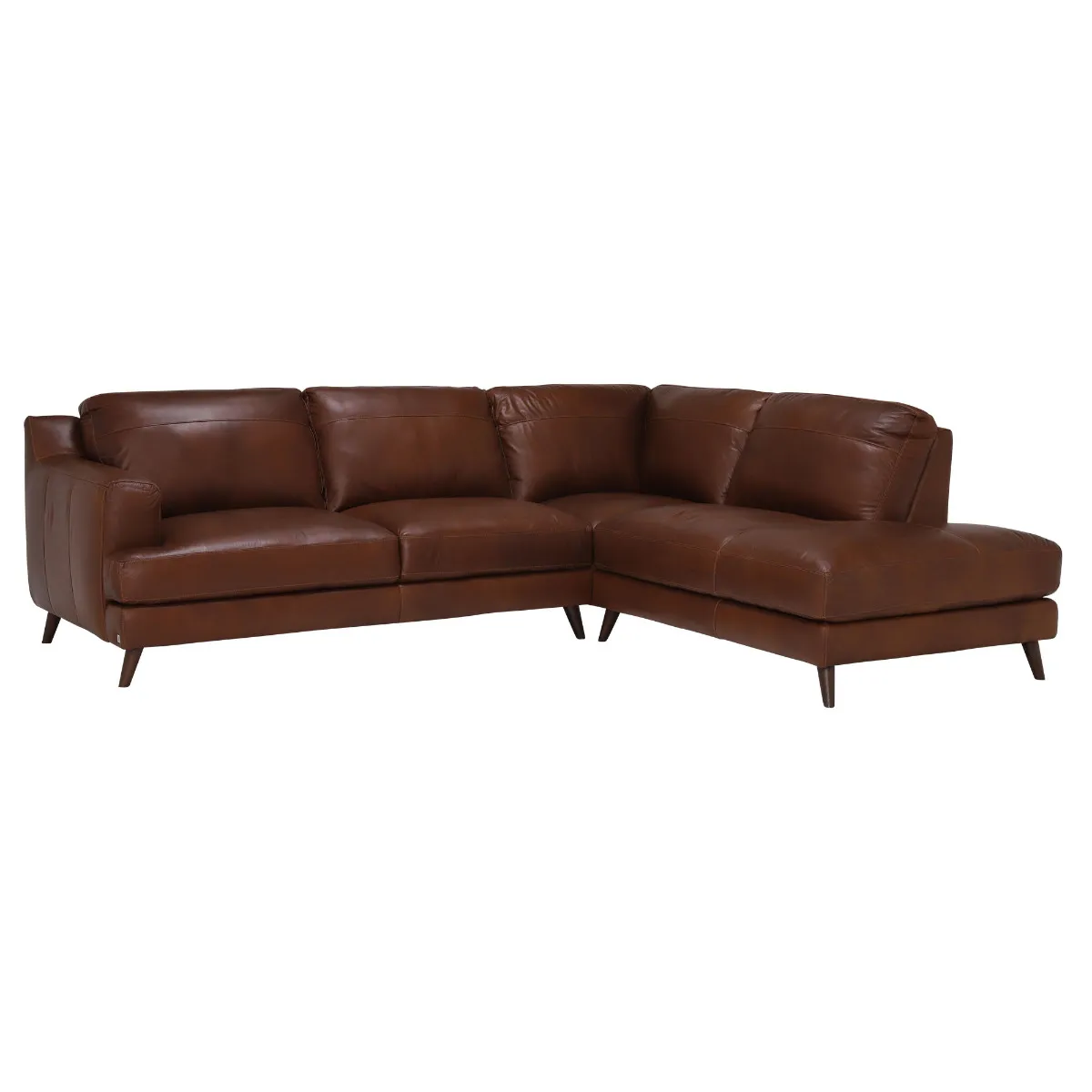 Brando Right Hand Facing Leather Corner Sofa