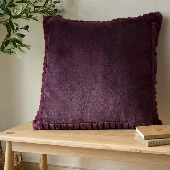 Catherine Lansfield Faux Velvet Cushion