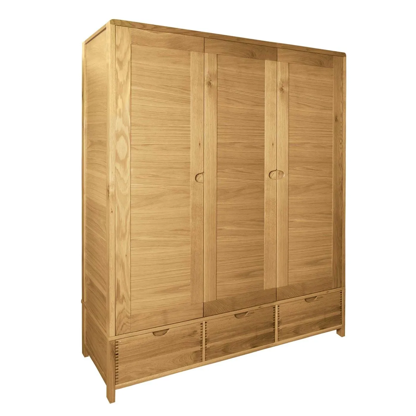 Ercol Bosco 3 Door Wardrobe, Brown Oak | Barker & Stonehouse 2