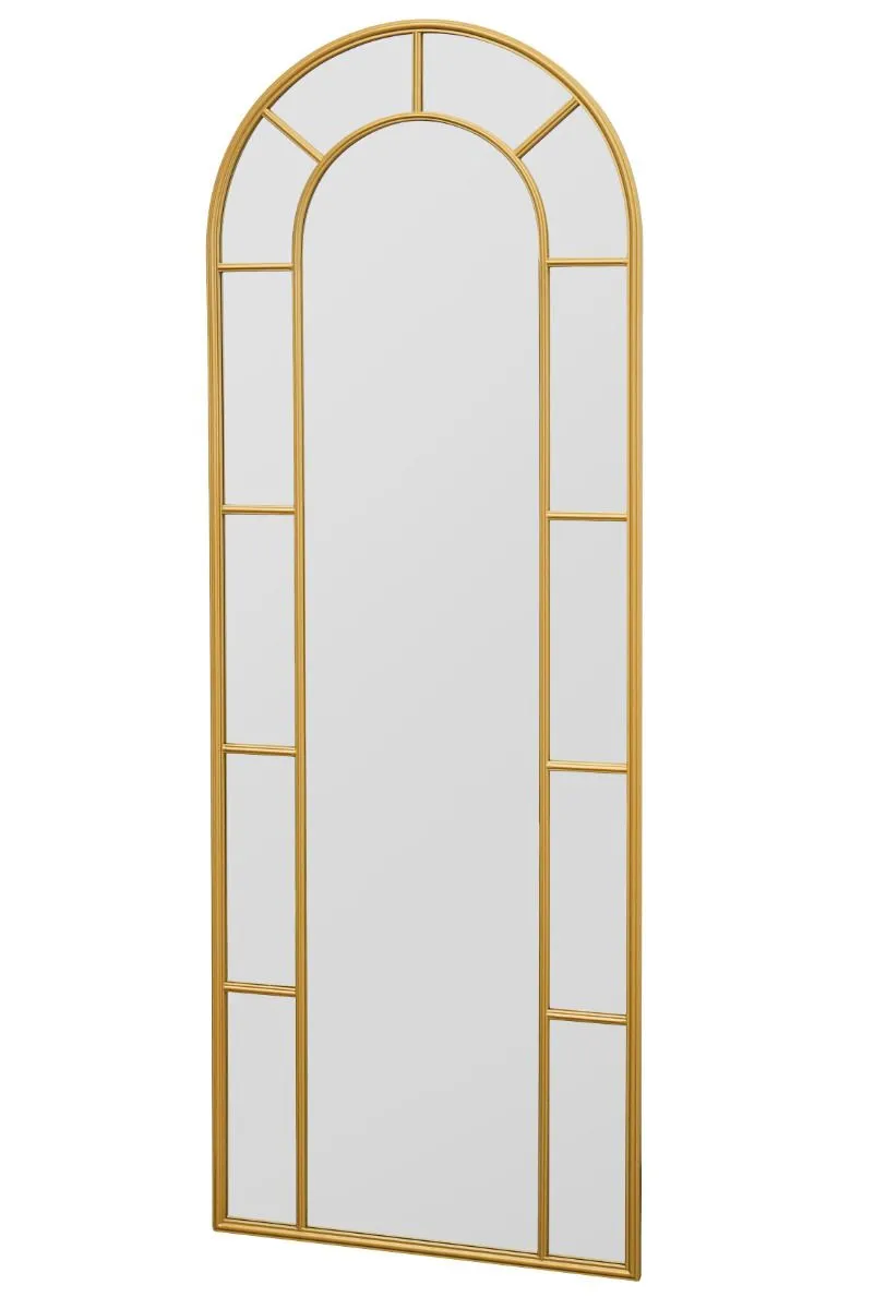 MirrorOutlet Gold Framed Arched Leaner/Wall Mirror 67" X 24" (170CM X 60CM) 5