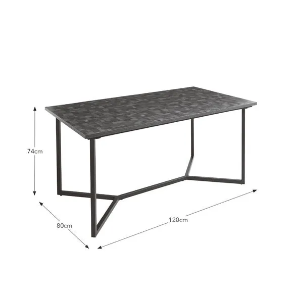 Brayden 4-6 Seater Rectangular Dining Table, Parquet Effect 6