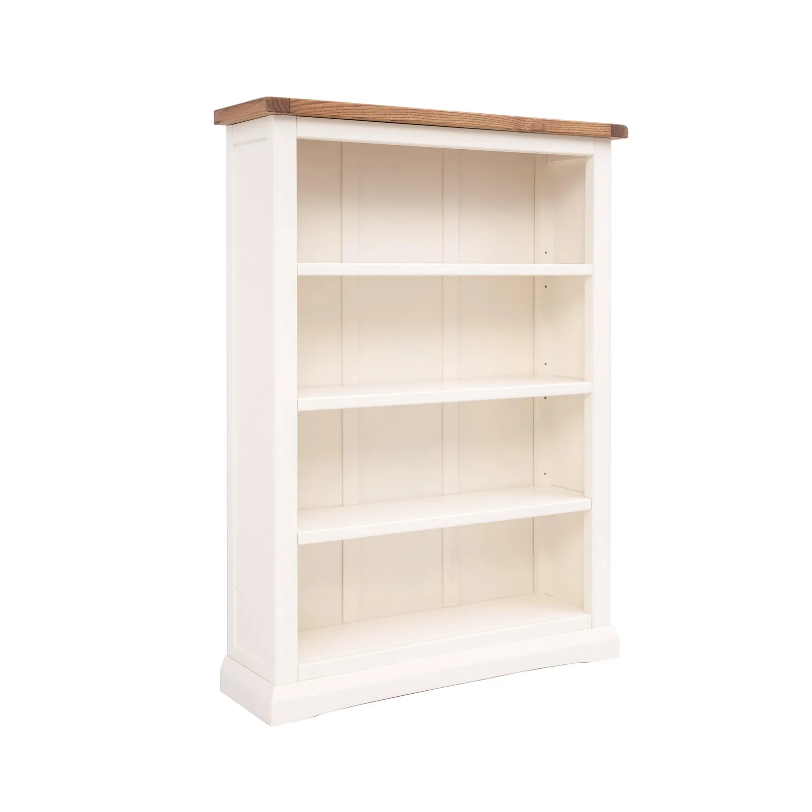 Cabinet Bits Bookcase with plinth 120x90x25cm in Off-White 2