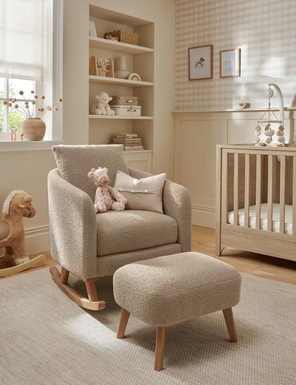 Mamas & Papas Alma Nursing Chair and Stool Brown