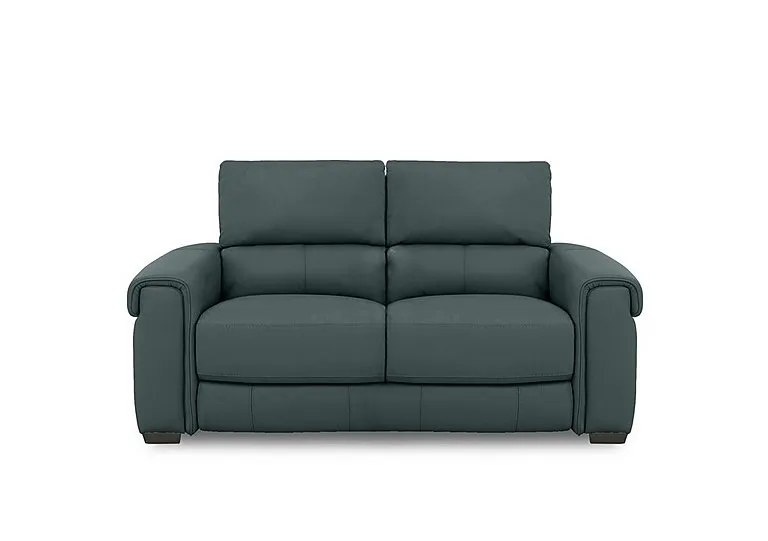 Nixon Leather 2 Seater Sofa - BV Lake Green