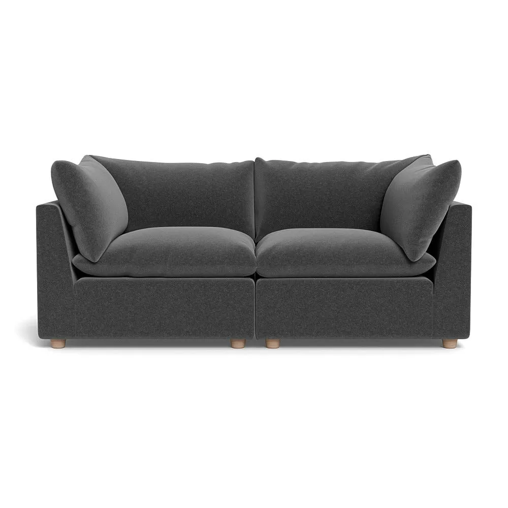 Heal's Astrid 3 Seater Sofa Melton Wool Granite Natural Beech Feet 1