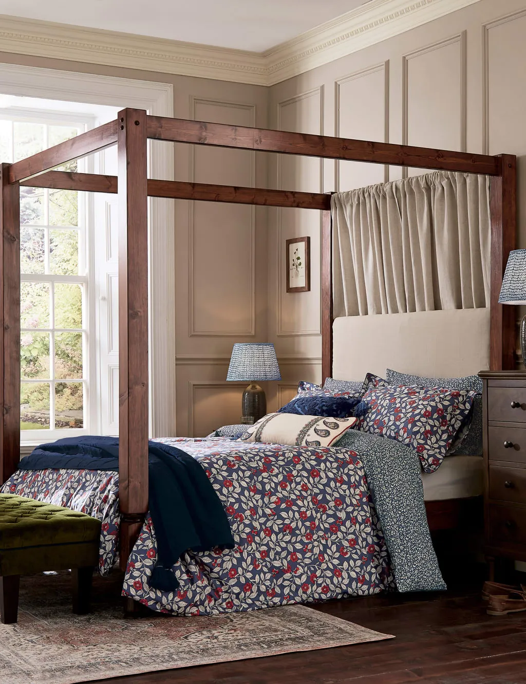 Joules Pure Cotton Grove Floral Bedding Set Multi