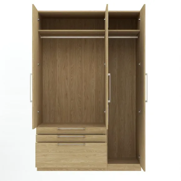 Foster Triple 3 Drawer Wardrobe 4