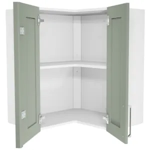 Wickes Ohio Reed Green L-Shape Corner Wall Unit - 625mm 2