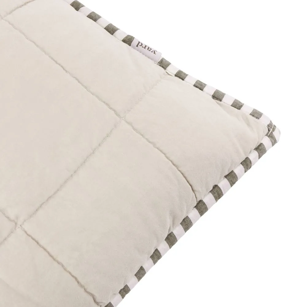 Yard Hebden Striped 100% Cotton Cushion in Stone 6