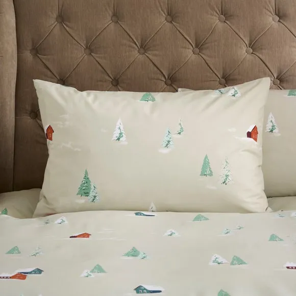 Ski Scene Duvet Cover and Pillowcase Set 3