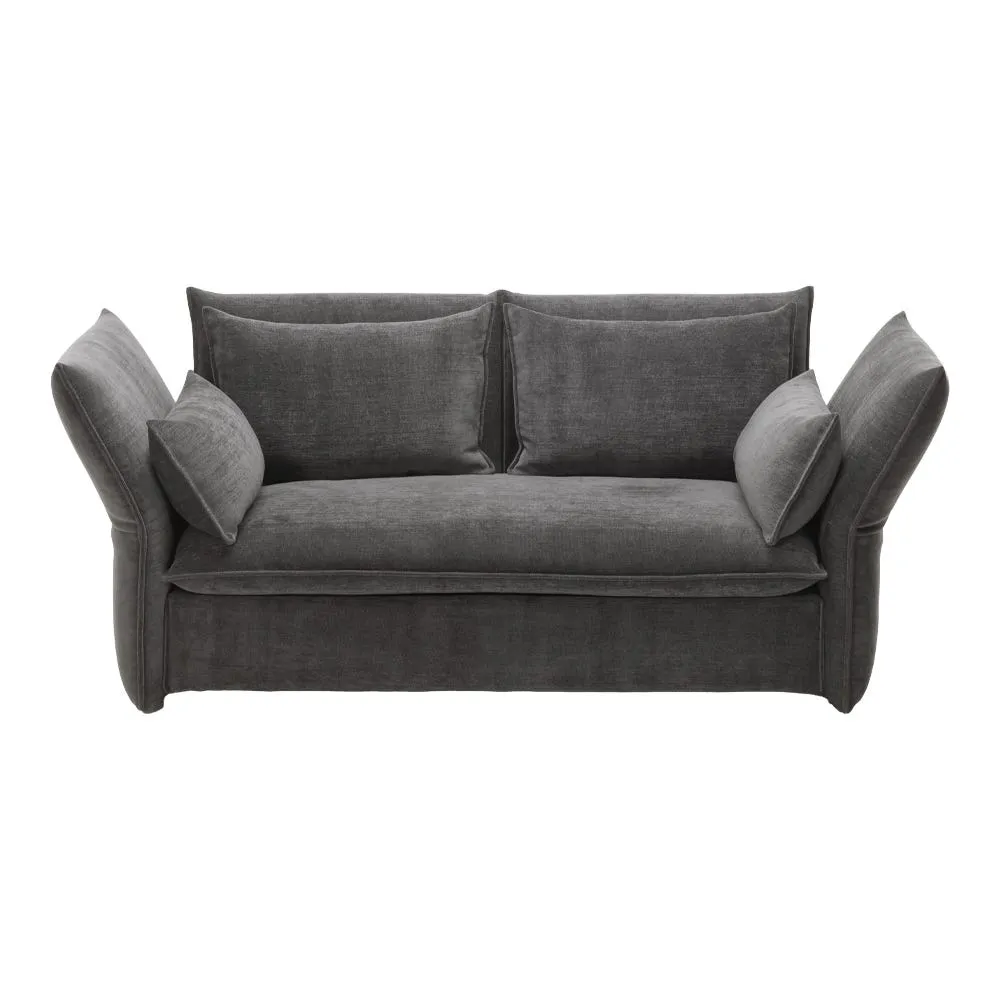 Vitra Mariposa 2 Seater in Iroko 08 Dark Grey 2