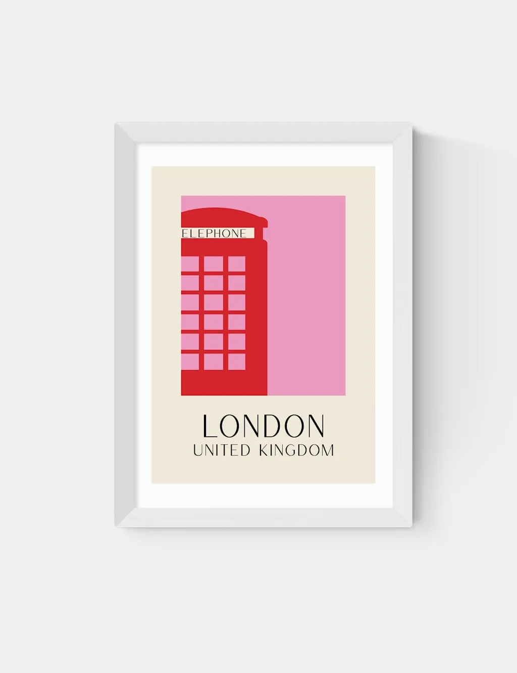East End Prints London Framed Art White