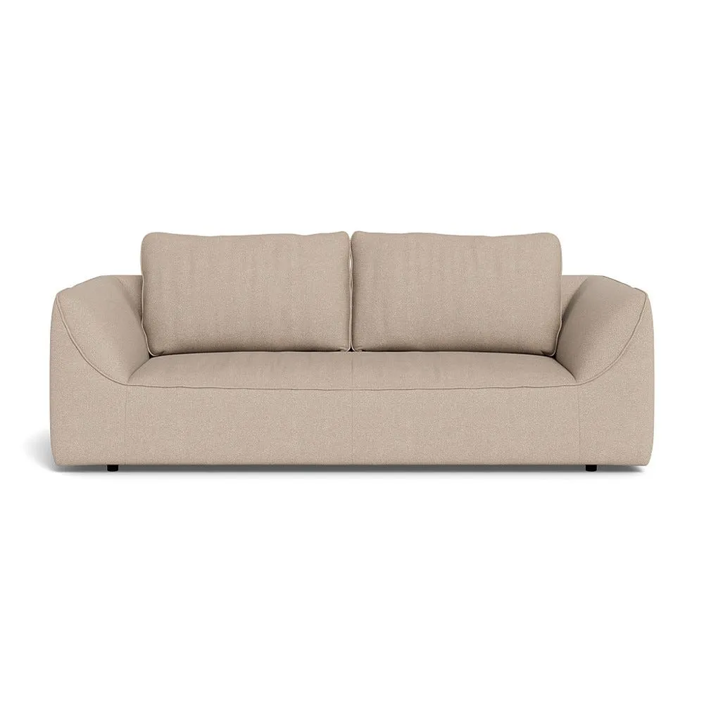 Heal's Morven 3 Seater Sofa Boucle Tweed Pearl Black Feet 1