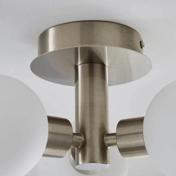Hamptworth 3 Light Frosted Glass Semi Flush Ceiling Light 4