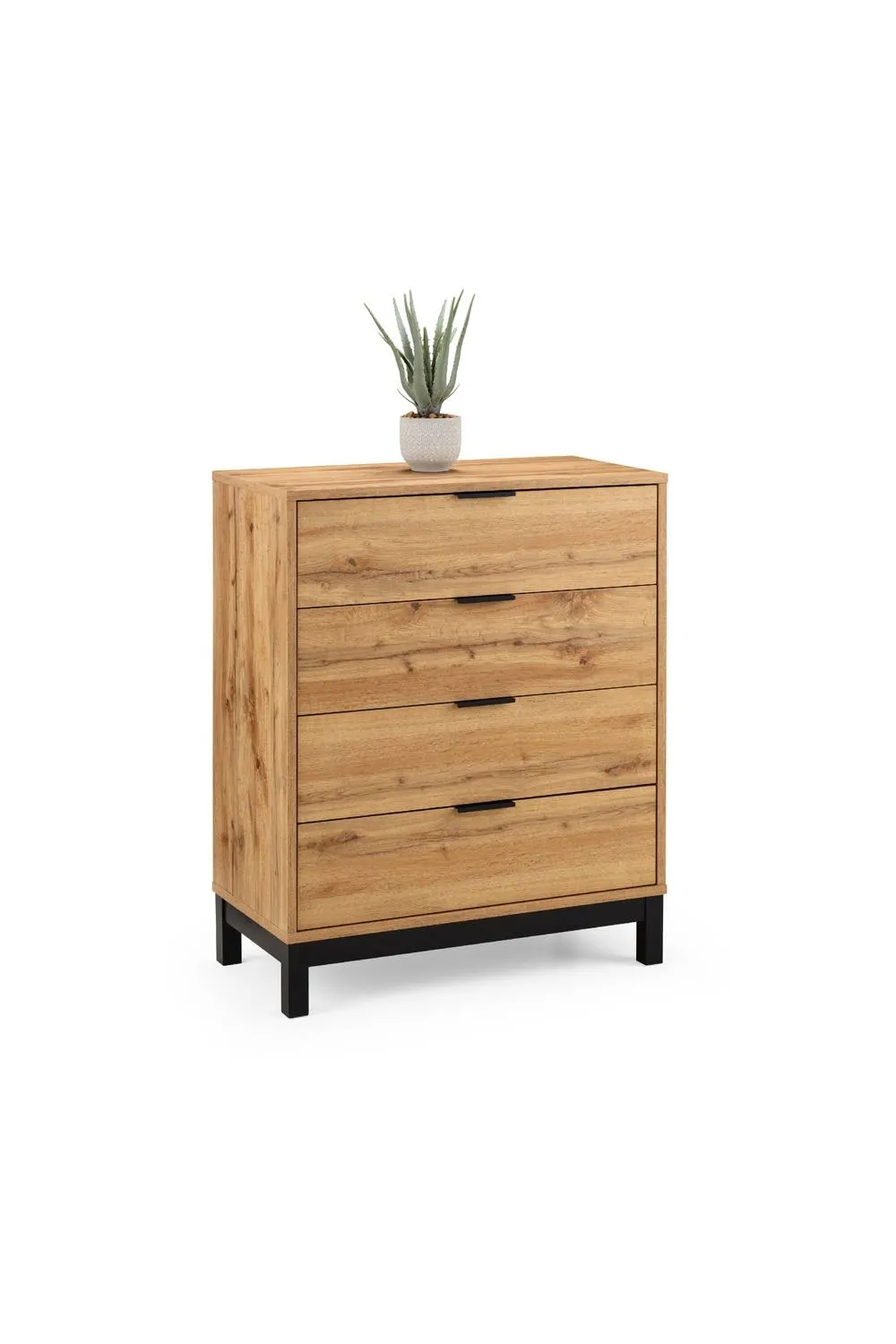 Julian Bowen Bali 4 Drawer Chest in Light Oak 4