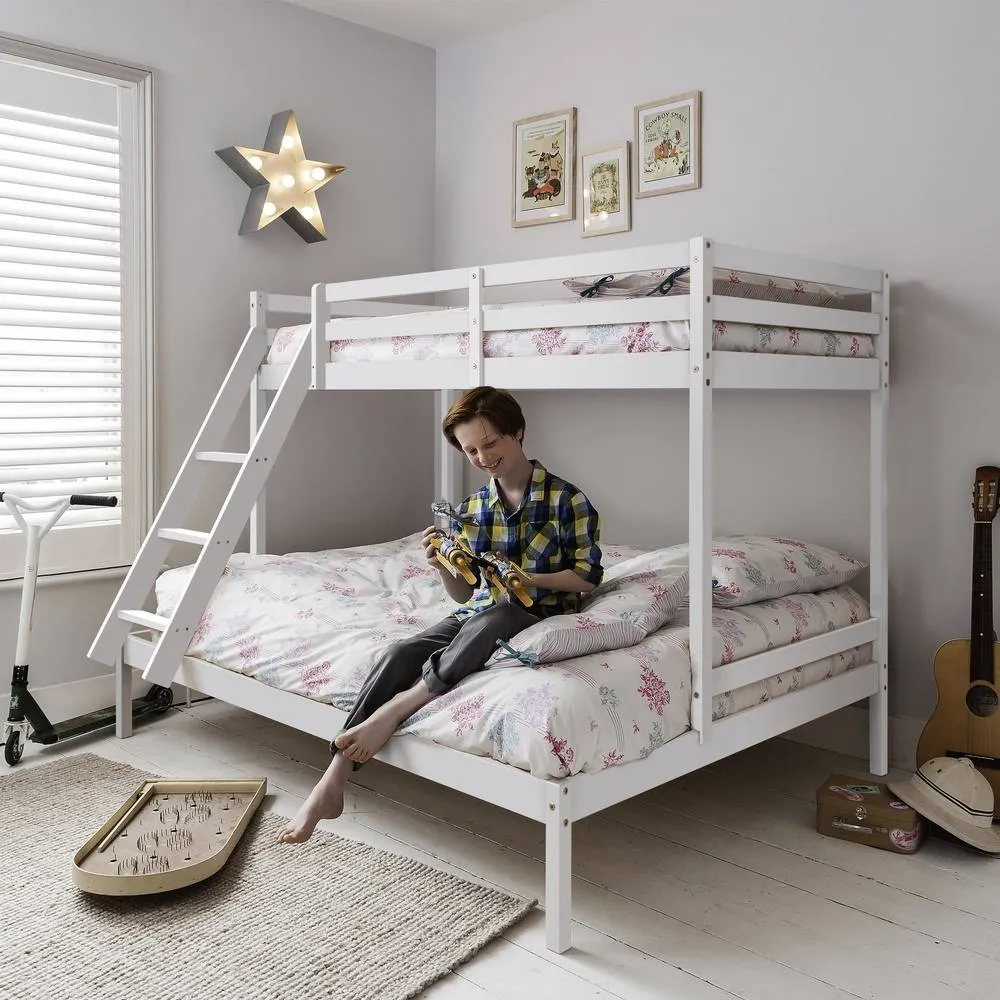 Nöa and Nani Kent Triple Bunk Bed with Single and Double Bed in White