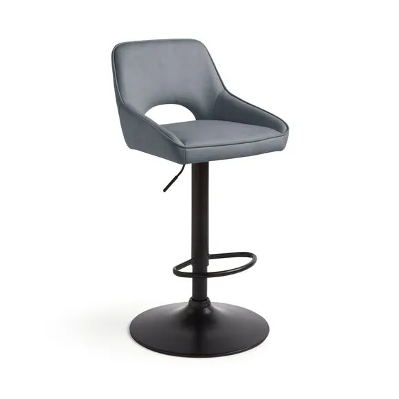 Harlan Height Adjustable Barstool, Faux Leather 5