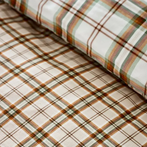 Catherine Lansfield Kelso Check Polycotton Duvet Cover & Pillowcase Set 4