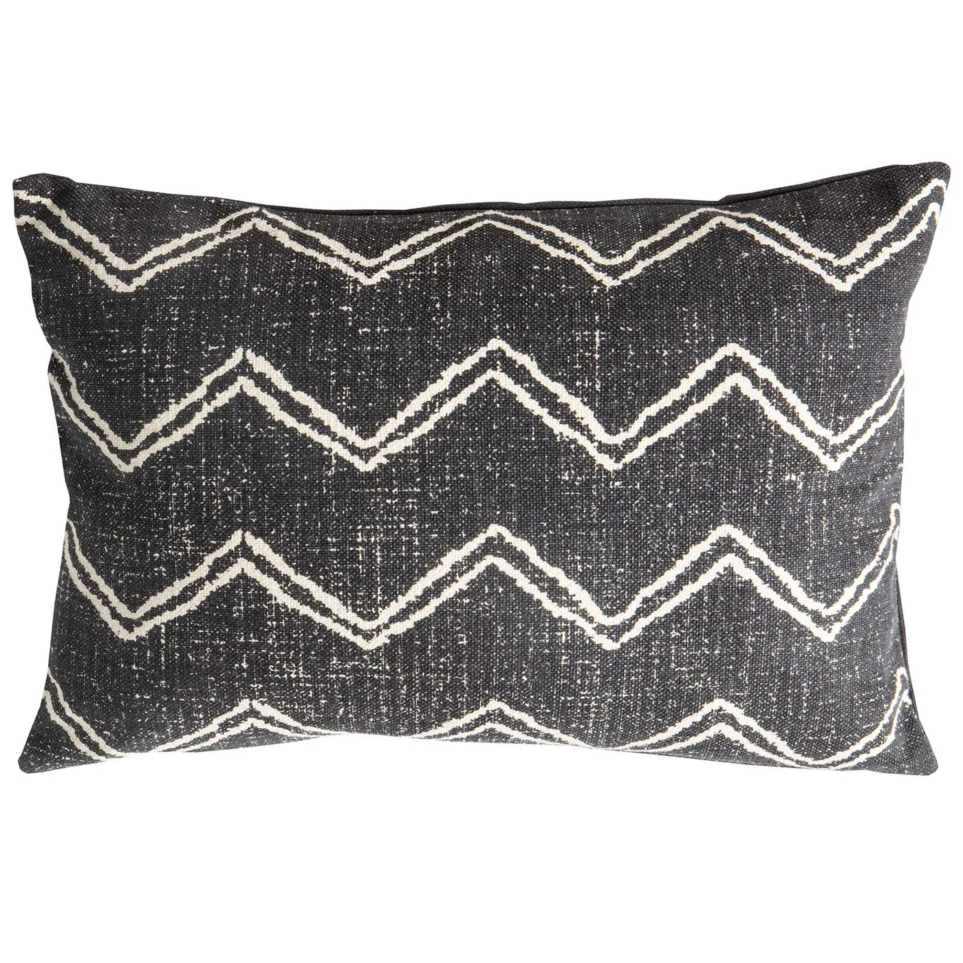 Zig Zag Cushion, Charcoal