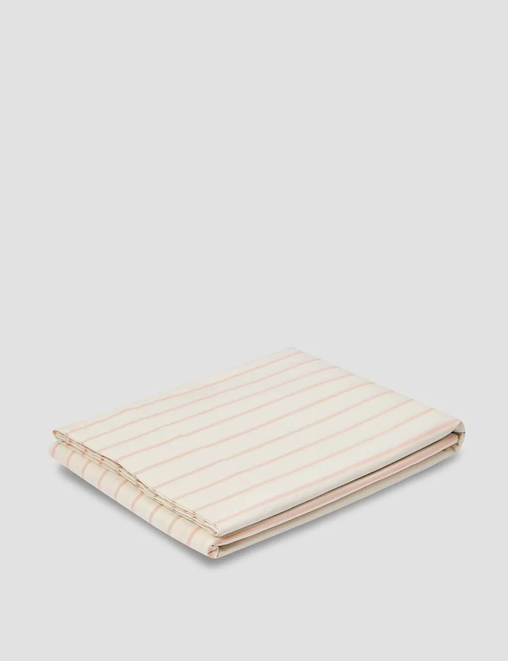 Piglet In Bed Pure Cotton Striped Flat Sheet Cream Mix