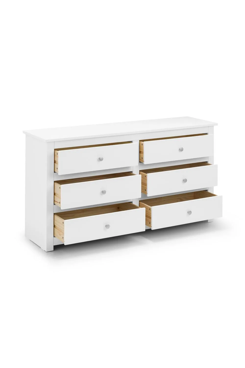 Julian Bowen Radley 6 Drawer Wide Chest in White 3