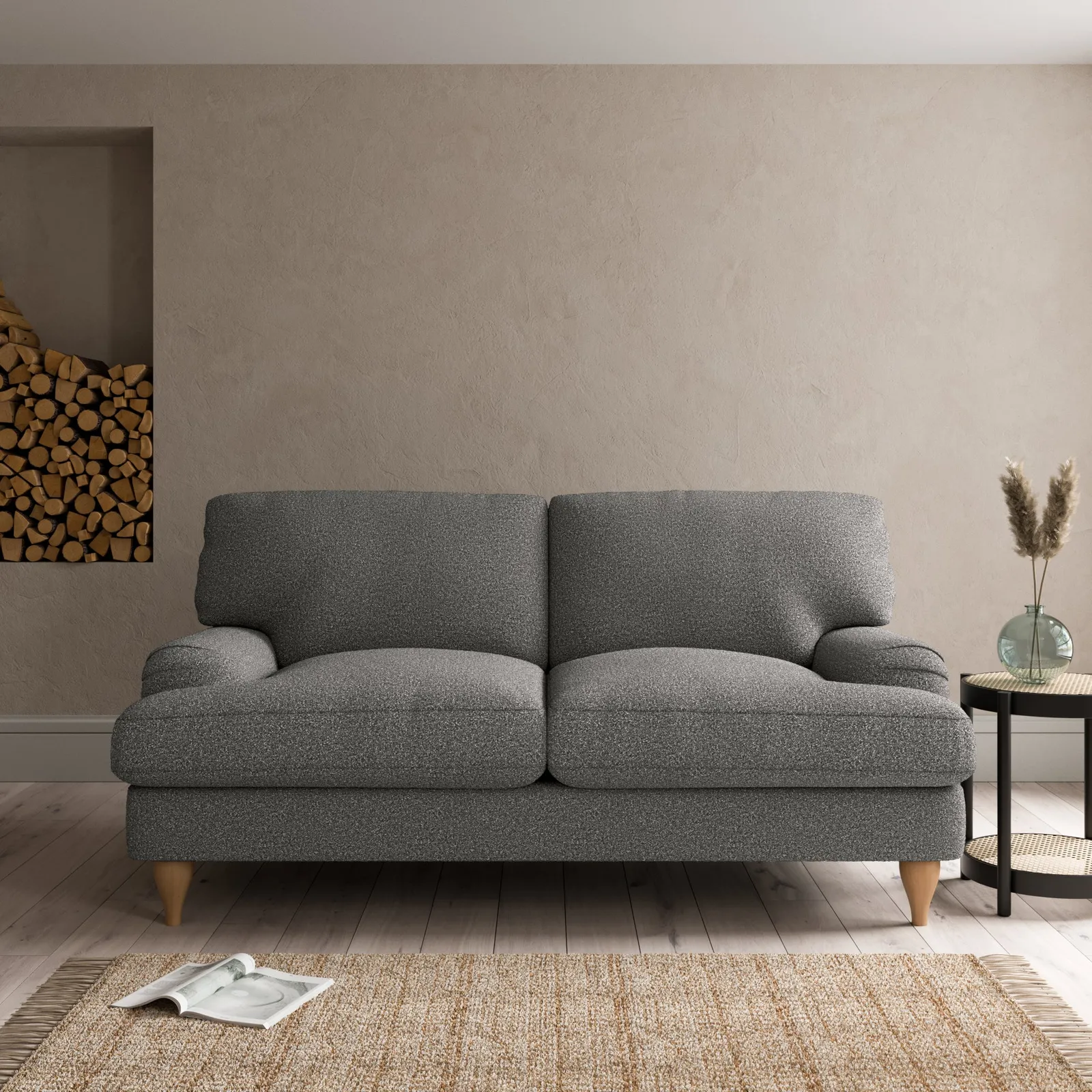 Darwin Cosy Marl 2 Seater Sofa Grey