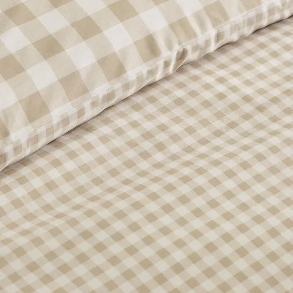 Catherine Lansfield Bamford Gingham Check Polycotton Duvet Cover & Pillowcase Set 4